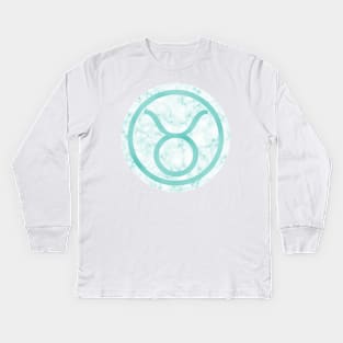 Blue Marble Zodiac - Taurus Kids Long Sleeve T-Shirt